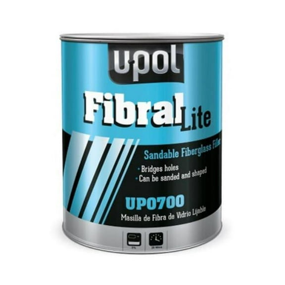 U-Pol UP0766 1 Liter Fibral Lightweight Sand Able Glass Fiber Repair Paste Filler