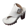 thumbnail image 2 of Caywon Women Gladiator Sandals, Chunky Heel Toe Ring, Ankle Strap Thick Sole Dressy, Comfortable Ladies Shoes Sandalias Cuña Mujer, 2 of 9