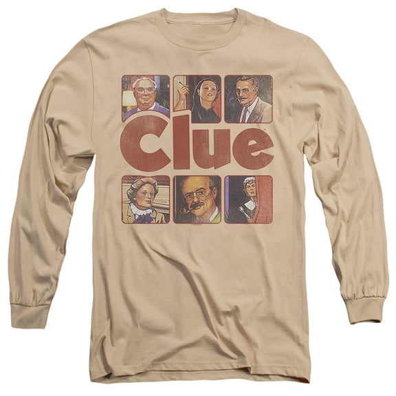 Clue Clue 1986 Long Sleeve Adult 18/1 T-Shirt-Sand