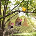 thumbnail image 4 of Simulated Bark Grass Bird House Garden Accessories Home Nature Decorations, 4 of 6