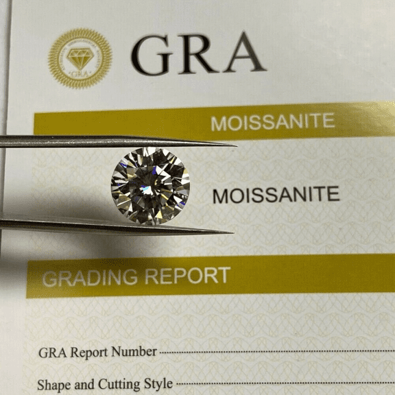 Loose Moissanite Round Stones, GRA Certified Stones, D VVS1 Stones