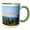 Green/White, variant on 3drose, Mountain Top from from the Smoky Mountains, Featuring Lower Clouds., 11oz Mug