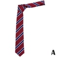 thumbnail image 1 of Cravate Sans Nœud Cravate Rayée Unisexe Uniforme de Secondaire Collège Soie Style Ajustable Usage Double, 1 of 8