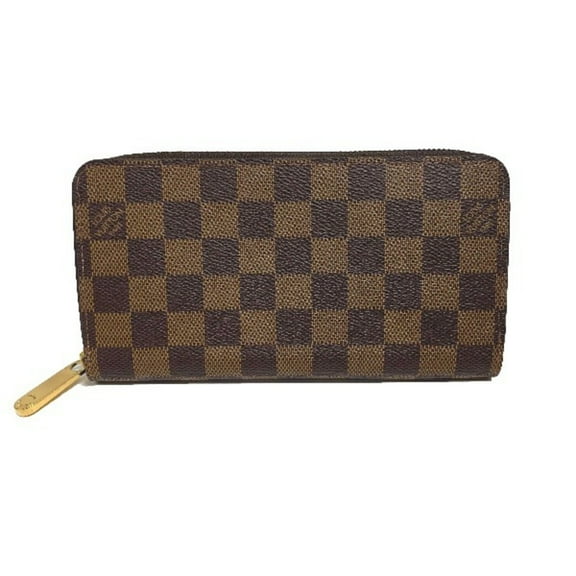 Pre-Owned LOUIS VUITTON Round Zipper Damier Zippy Wallet N41661 Louis Vuitton Brown Long LV (Good)