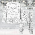 thumbnail image 2 of K`id Diy Hand Painted Homewear Set Coloring Pajamas for K`ids Cute Funny Cartoon Print Cotton Long Sleeve Pullover Top with Pajamas Pants Christmas Pjs Can Play with and Wear, 2 of 3