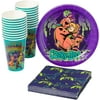 Scooby Doo Shaggy Unmasked Paper Plates Cups Napkins Party Pack Set, 60 Piece