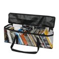 thumbnail image 3 of Large Clear Removable Bookshelf Book Tote Bag Dvd Cd Storage Easy Zip Carry Pack, 3 of 8