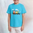 thumbnail image 2 of TOWED22 Toddler Boy Short Sleeve Tee Shirts Summer Cotton Casual Graphic Crewneck Tshirt(Sky Blue,11-12 Y), 2 of 4