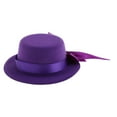 thumbnail image 3 of Sombrero de bombín Ropa Gorras Fascinator Accesorios para muñeca Muñeca , Púrpura Yotijar BJD Doll Bowler Hat, 3 of 9