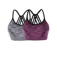 thumbnail image 2 of YouLoveIt Women Sports Bra, 2 pack Women Ladies Sports Bra Crop Tops Sexy Beauty Back Sports Bra Workout Sports Bras Cross Back Padded Sports Bras Yoga Bra with Removable Cups, 2 of 7