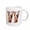 White, variant on 3drose, Pretty Floral Monogram Initial W, 11oz Mug