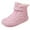 Pink, variant on Fozruso Children's Winter Fashion Warm Plus Thickened Snow Boots Solid Color Non Comfortable Sports Shoes,Sizes 9.5(3-3.5 Years)