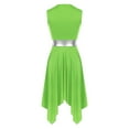thumbnail image 2 of Alvivi Womens Liturgical Praise Dance Worship Irregular Hem Sleeveless Color Block Lyrical Dance Dress Light Green XL, 2 of 6