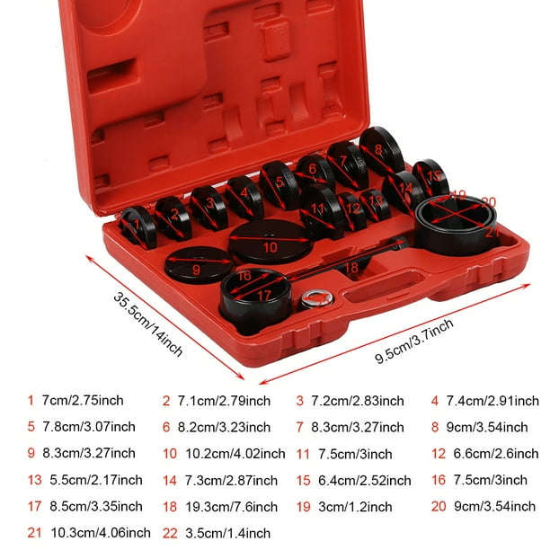 Bearing Press Pull Set 23Pcs Front Wheel Drive Bearing Press Tools