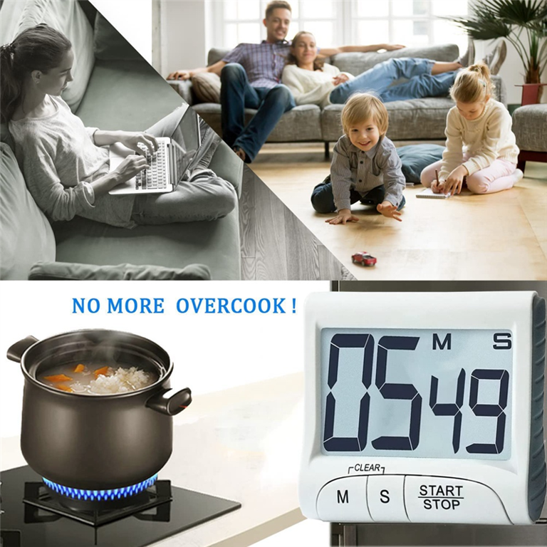 Renewgoo Digital Timer Large LED Display Magnetic Cooking Kitchen Countdown/up