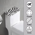 thumbnail image 3 of Renewold Zebra Stripes Printed Toilet Tank Lid Cover with Elastic Edge, Dust-proof Easy Cleaning Toilet Tank Cover Replacement for Bathroom, Black and White, 3 of 6