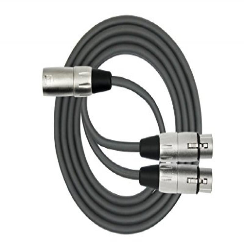 Kirlin Cable Y30106 6 Feet XLR Male to Dual XLR Female YCable