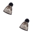 thumbnail image 4 of Jumpingount Gorras de moda de de punto con brillo metálico de invierno, sombreros de otoño, accesorios para bolas de pelo con pompón, ciclismo Oro 2piezas Jumpingount  CBP258051, 4 of 6