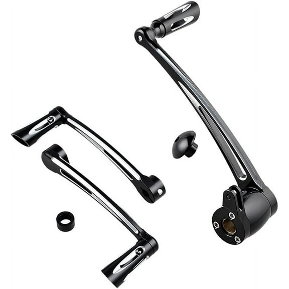 Astra Depot Black CNC Heel Toe Shift Lever w/ Shifter Pegs Brake Arm Pedal for Harley Touring 2014-2020