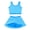 Blue, variant on 6T Little Girl Swimsuit Set 7T Child Gilrs Bathing Suit Ruffle Lemon Top Swimming Skirt with Shorts 2pcs Bikini Set Summer Beach Breathable Tankini Set Yellow