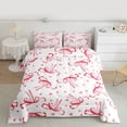 thumbnail image 2 of jejeloiu Red Ribbon Bowtie Twin Comforter Sets,Kawaii Bowknot Bow Bedding Set For Girls Teens Reversible 2 Pieces, 2 of 8