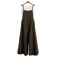 thumbnail image 2 of Women's Jumpsuits Casual Long Rompers Wide Leg Baggy Solid Color Bibs Overalls Pants for Women Girls Womens Clothes, 2 of 5