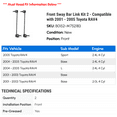thumbnail image 2 of Front Sway Bar Link Kit 2 - Compatible with 2001 - 2005 Toyota RAV4 2002 2003 2004, 2 of 2