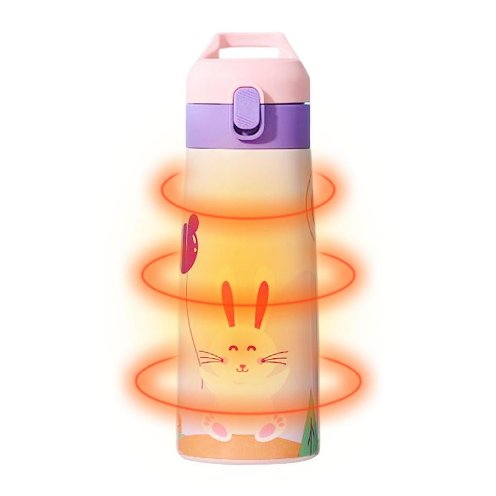 Tohuu Cute Insulated Water Bottle with Straw Kid Stainless Steel Water