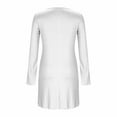 thumbnail image 5 of Gamivast Women Mini Dress V-Neck Long Sleeve Ribbed Knit Bodycon Slim Fit Elegant Basic Party Clubwear Autumn Casual Stretchy Short Gown, 5 of 5