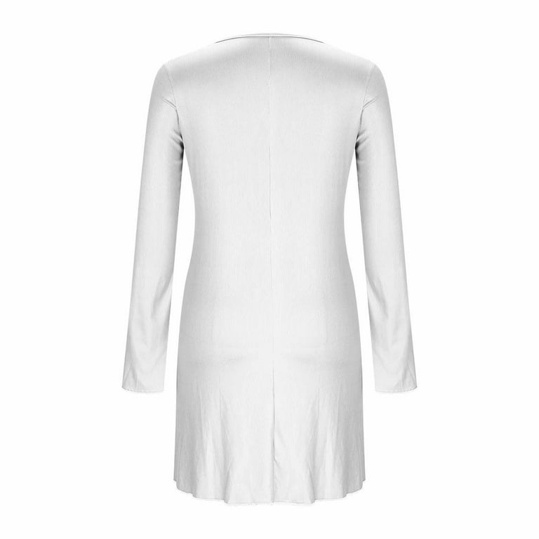 Erwazi Women's Solid Mini Dress Rib Knit V Neck Stretch Bodycon Casual Trendy Dress - Walmart.com Erwazi Women's Solid Mini Dress Rib Knit V Neck Stretch Bodycon Casual Trendy Dress - Walmart.com