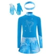 thumbnail image 6 of TSSOE Kids Girls Figure Ice Skating Dress with Gloves and Headband for Competition and Practice Dance Clothes Light Blue 12, 6 of 7