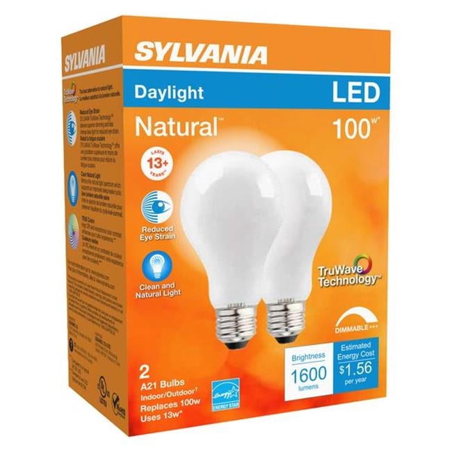 Osram Sylvania 3005229 100W A21 E26 Dimmable Bulb LED - Pack of 2