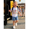 thumbnail image 5 of BemeyourBBs 2Pcs Toddler Baby Boy Summer Outfits Infant Baby Boys Clothes 2T 3T 4T 5T Short Sleeve Excavator Car Truck Print T-Shirt Shorts Set, 5 of 9