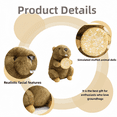 thumbnail image 3 of Simulated Groundhog Plush Stuffed Animal Doll Kid's Eco Friendly Gift-Christmas Themed Plush Decor, 3 of 5