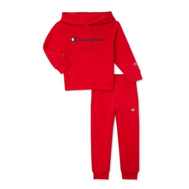 Champion Toddler Boys’ Matching Hoodie and Jogger Set, 2Piece, Size 2T