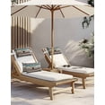 thumbnail image 4 of Farmhouse Outdoor Head Resting Pillows with Insert Barn Cow Pig Chicken Brown Teal Ombre Wood Grain 2 Pack Waterproof Lumbar Pillows with Adjustable Strap for Patio Recliner Beach Chair, 12"x20", 4 of 7