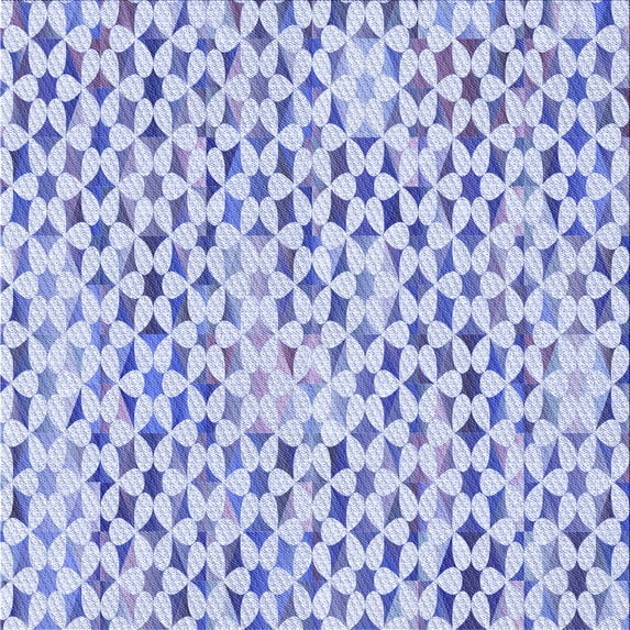 Ahgly Company Machine Washable Indoor Square Transitional Heavenly Blue Area Rugs, 8' Square