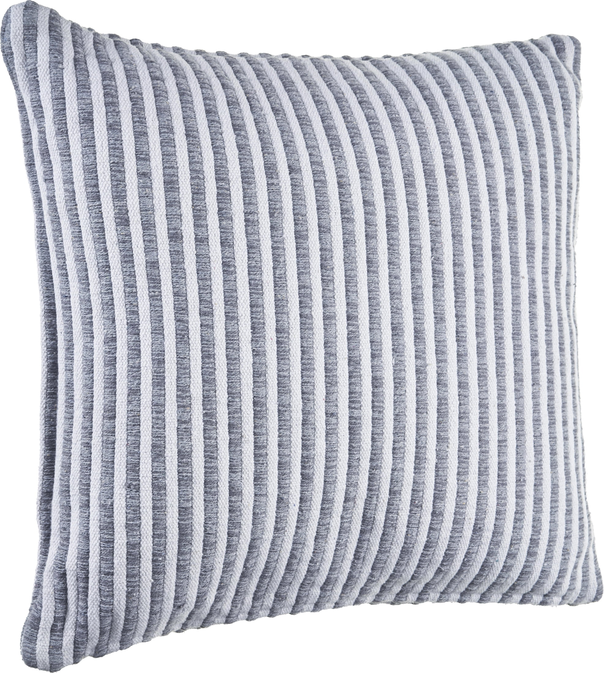 Ox Bay Hampton 22" x 22" Gray/Cream Striped Cotton Adult Decorative Throw Pillow Cover