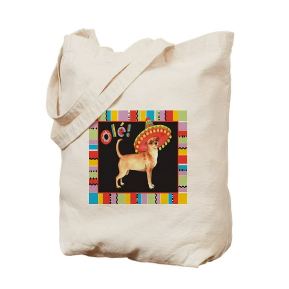 CafePress - Fiesta Chihuahua - Natural Canvas Tote Bag, Cloth Shopping Bag