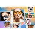 thumbnail image 4 of FEISEDY Women Men Vintage Aviator Sunglasses Side Shield Large Sqaure Frame Punk Style UV400 Protection B2237, 4 of 6