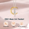 thumbnail image 6 of JustBeingCute Necklace for Women, 925 Real Sterling Silver Cat Moon Pendant Necklaces Birthday Mothers Day Jewelry Gifts Her Mom Daughter Lady Female Adults Age Ideas, 6 of 8