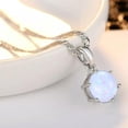thumbnail image 4 of HOOUN Opal Necklace Oval Design Necklaces Romantic Pendant, 4 of 9