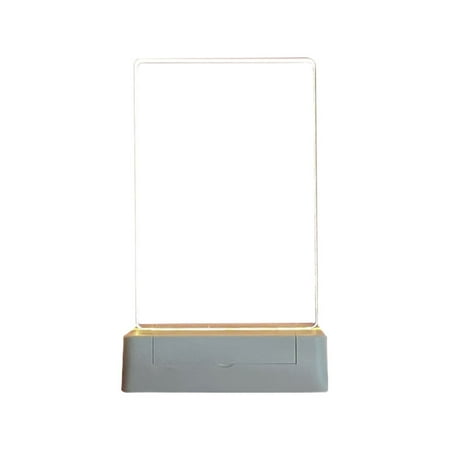 

Kotyreds Transparent Acrylic Notepad Luminous Night Light Desktop Table Lamp Home Decors