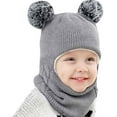 thumbnail image 1 of Bufandas de gorro de invierno para niños pequeños con capucha, gorros de Skully con orejeras para niños y niñas de 2 a 5 años Adepaton CJWUS-3866, 1 of 5