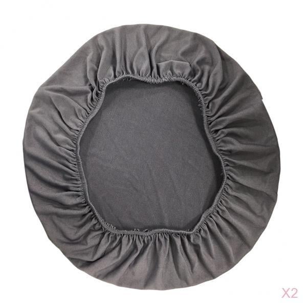 2x Stretch Spandex Kitchen Wedding Dining Cover Slipcover, para Wedding Banquet Party home Bar Cafe, gris