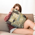 thumbnail image 4 of Lot de 2 Housses de Coussin Rondes Abstraites Peinture à l'Huile Graffiti - Edgy, Design Rétro Moderne, 4 of 7