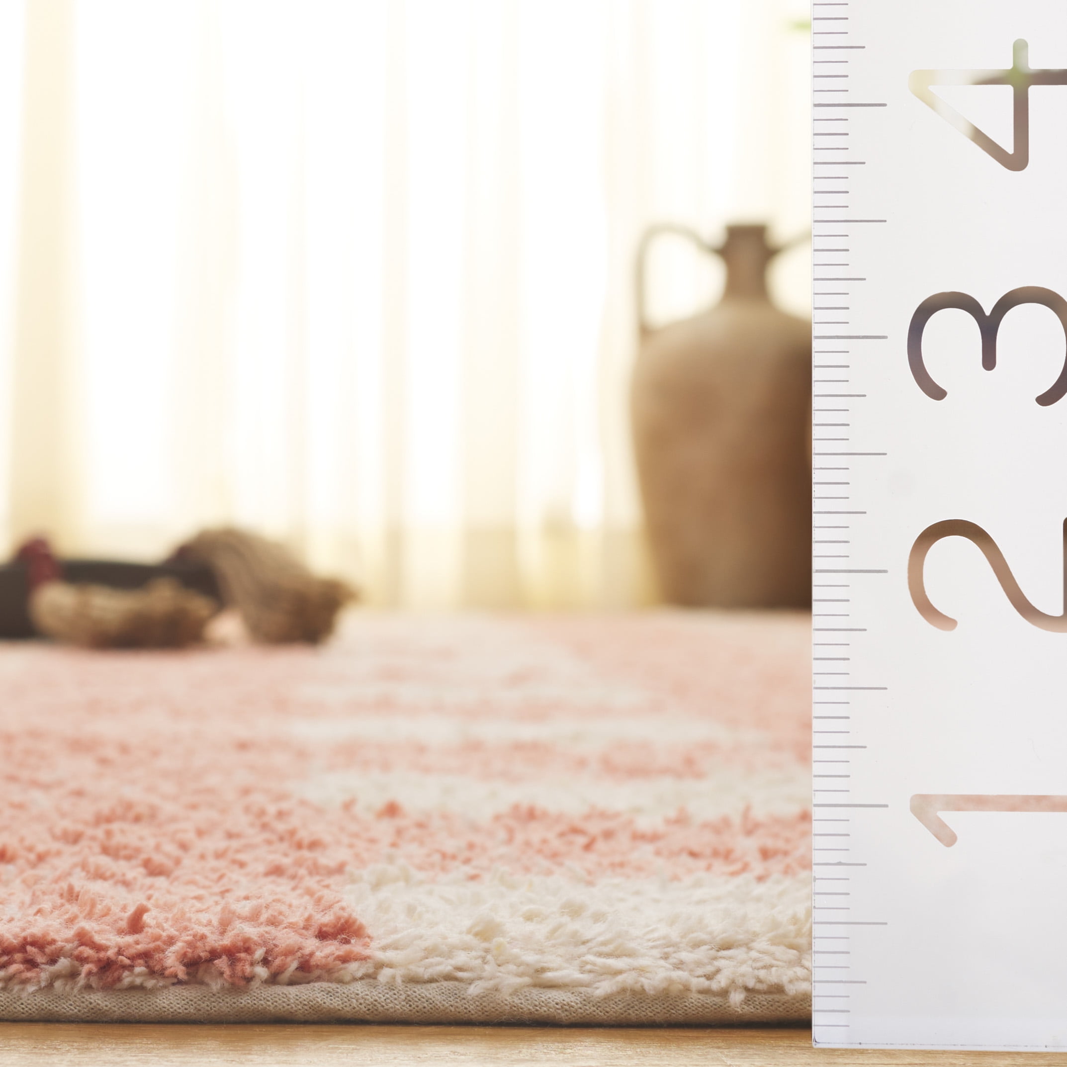 SAFAVIEH Easy Care Maggie Plaid Area Rug, Ivory/Rust, 8' x 10'