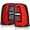 Black Housing Red/Clear Lens, variant on Spec-D Tuning Full LED Black Tail Lights w/ Sequential Turn Signals & Startup Animation Compatible with 2019-2024 Dodge Ram 2500/3500, Left + Right Pair Headlamps Assembly