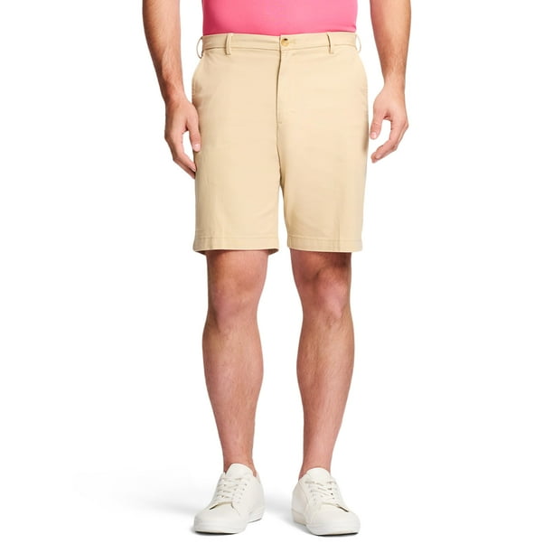Chino Short IZOD Classic Saltwater para hombre, color caqui pálido, talla 42