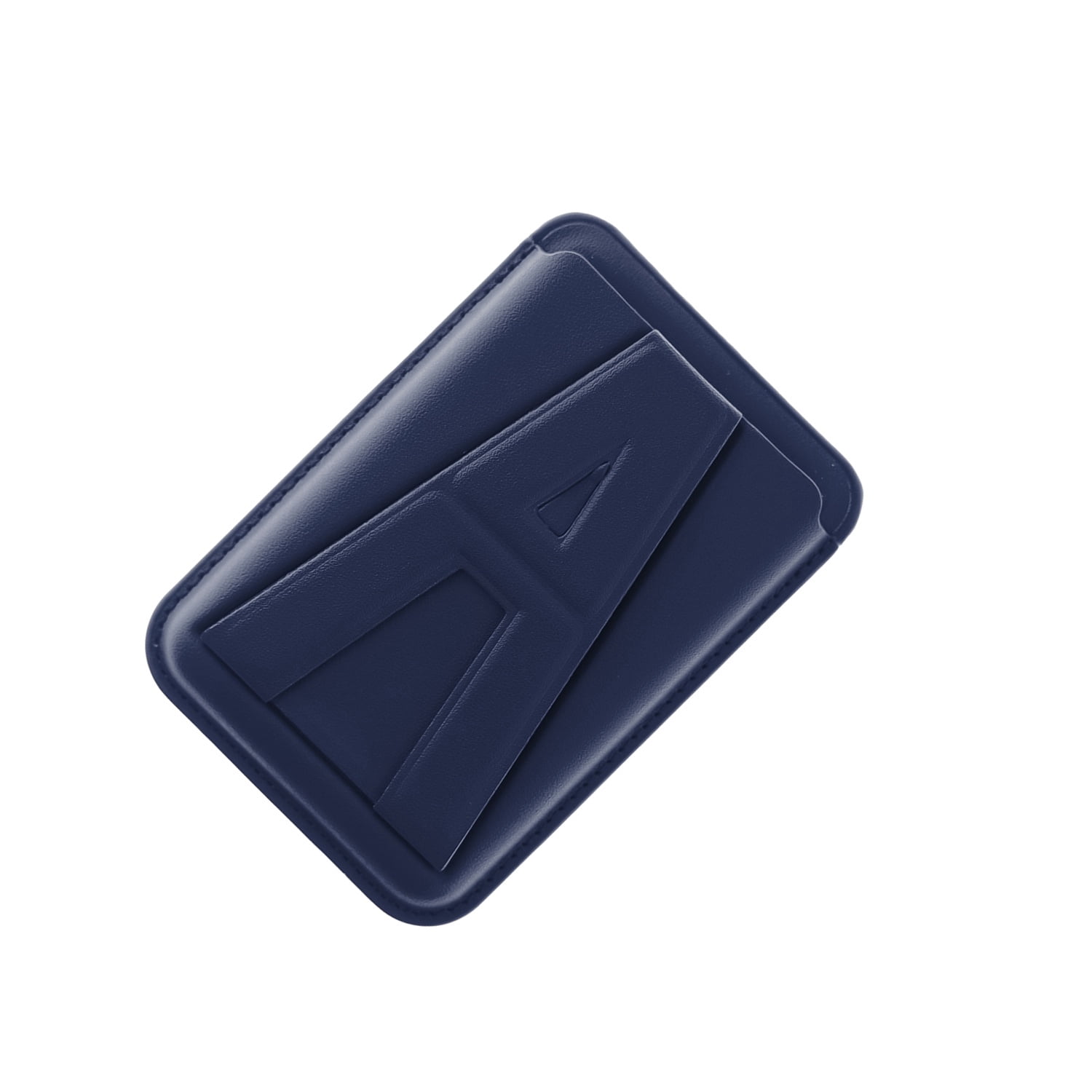 A Design Magnetic Leather Card Wallet with Viewing Stand - Blue